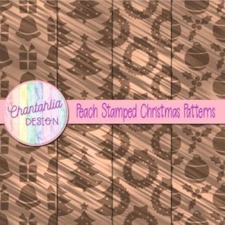 peach stamped christmas patterns