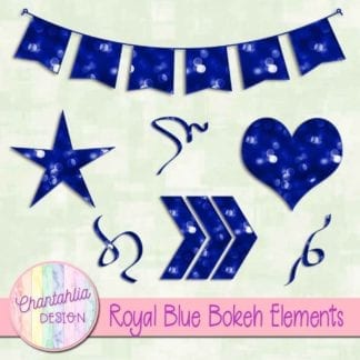 royal blue bokeh design elements