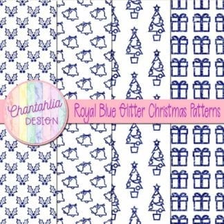royal blue glitter christmas patterns