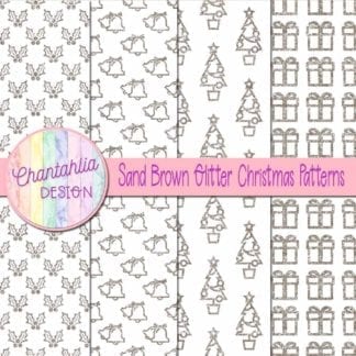 sand brown glitter christmas patterns