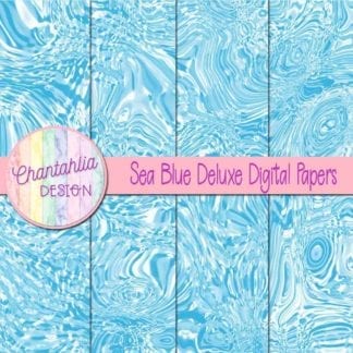 sea blue deluxe digital papers