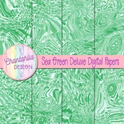 sea green deluxe digital papers