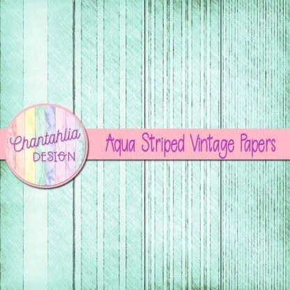 free aqua striped vintage papers