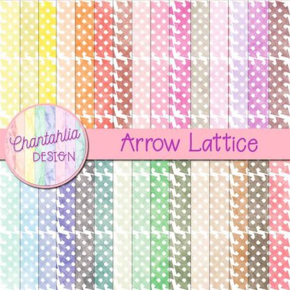 Free digital papers with an arrow lattice design