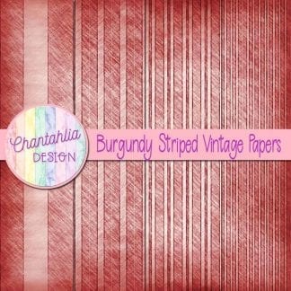 free burgundy striped vintage papers
