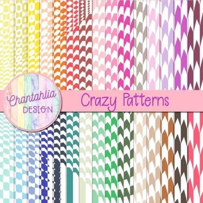 free crazy patterned digital papers