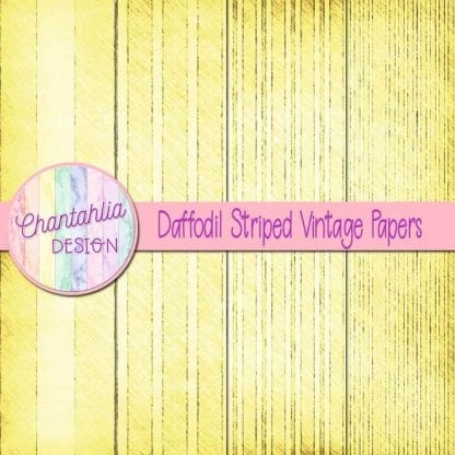 free daffodil striped vintage papers