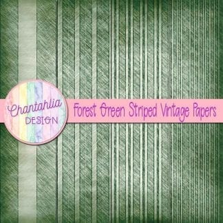 free forest green striped vintage papers