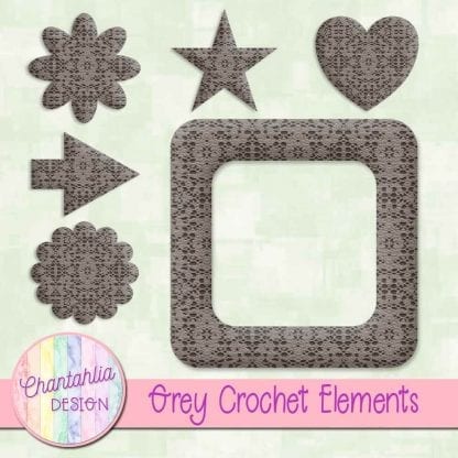 Free crochet elements / embellishments.