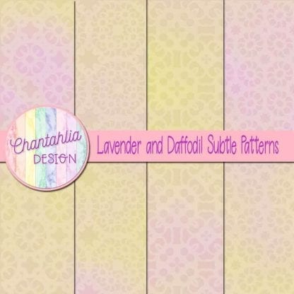 lavender and daffodil subtle patterns