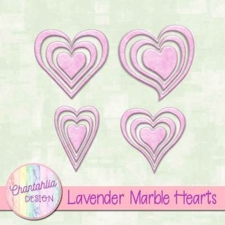 free lavender marble hearts scrapbook elements