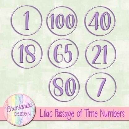 Free numbers to match the Passage of Time theme