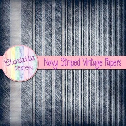 free navy striped vintage papers