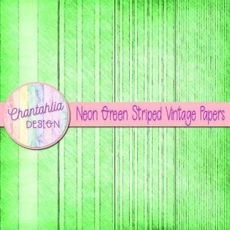 free neon green striped vintage papers