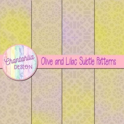 olive and lilac subtle patterns