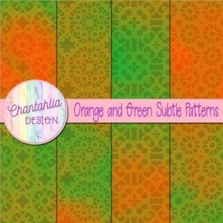 orange and green subtle patterns
