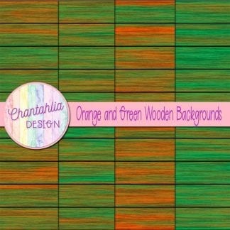 orange and green wooden backgrounds