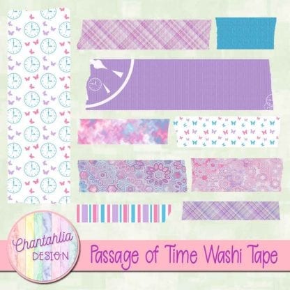 Free washi tape in a Passage of Time theme