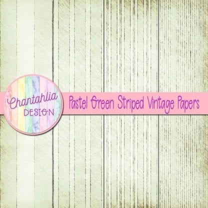 free pastel green striped vintage papers