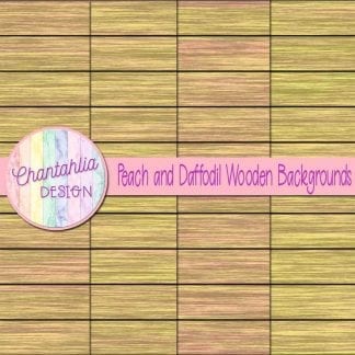 peach and daffodil wooden backgrounds