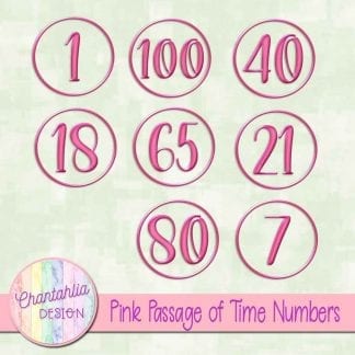 Free numbers to match the Passage of Time theme
