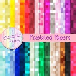free pixelated digital papers