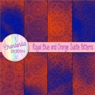 royal blue and orange subtle patterns