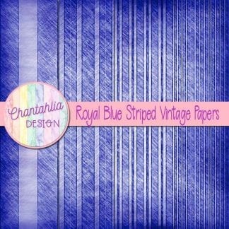 free royal blue striped vintage papers