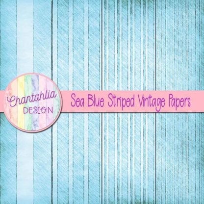 free sea blue striped vintage papers