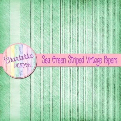 free sea green striped vintage papers