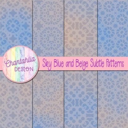 sky blue and beige subtle patterns