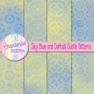 sky blue and daffodil subtle patterns