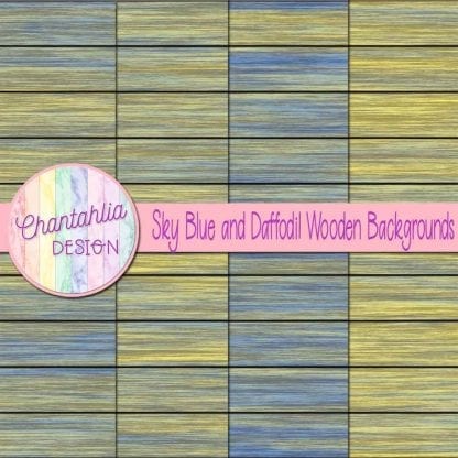 sky blue and daffodil wooden backgrounds