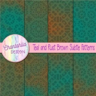 teal and rust brown subtle pattern