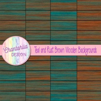 teal and rust brown wooden backgrounds