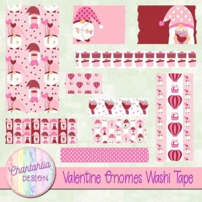valentine gnomes washi tape