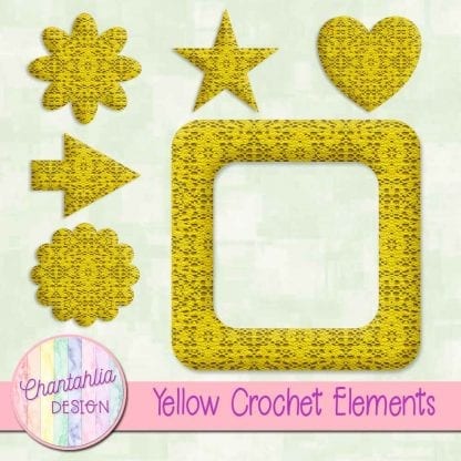 Free crochet elements / embellishments.