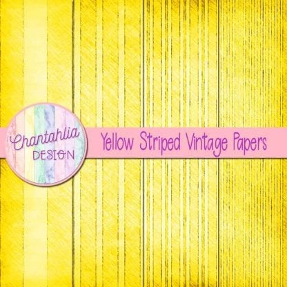 Free yellow striped vintage papers