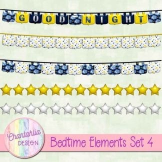 Free design elements / clipart in a Bedtime theme.