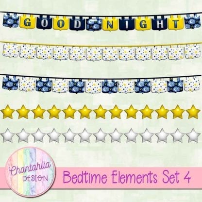 Free design elements / clipart in a Bedtime theme.