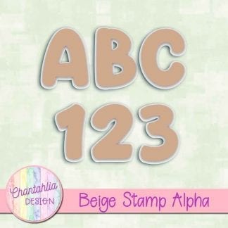 beige stamp alpha