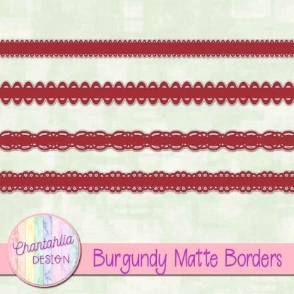 burgundy matte borders