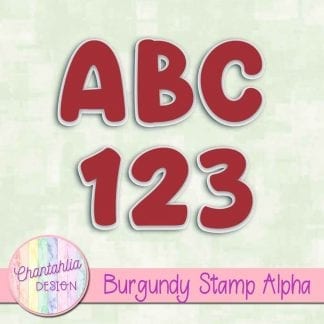 burgundy stamp alpha