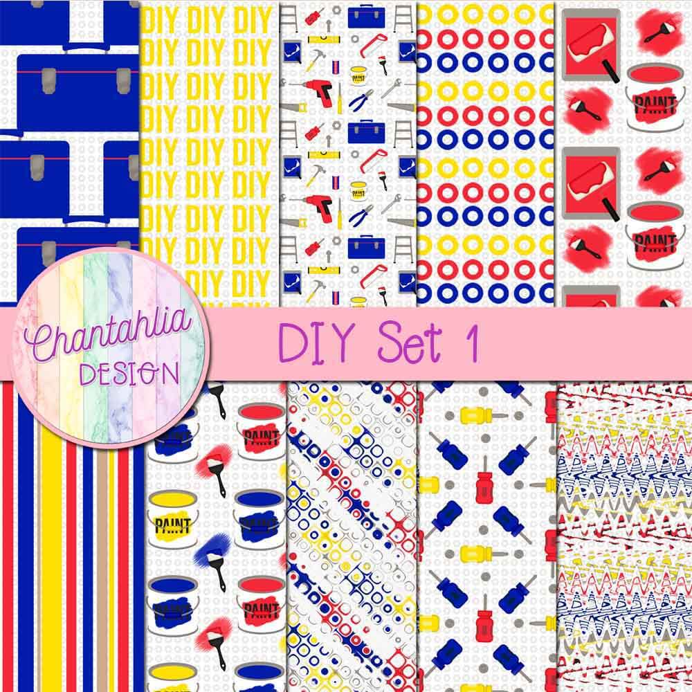 free digital papers in a diy theme