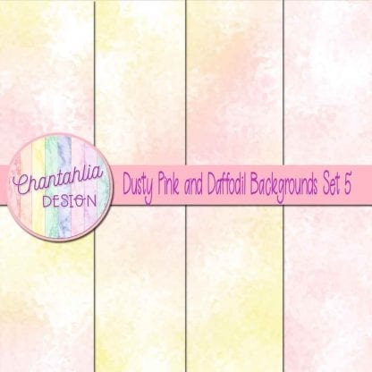 dusty pink and daffodil digital paper backgrounds