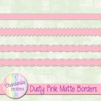 dusty pink matte borders