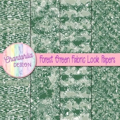 forest green fabric look papers