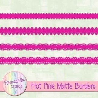 hot pink matte borders