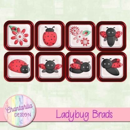 free ladybug digital brads