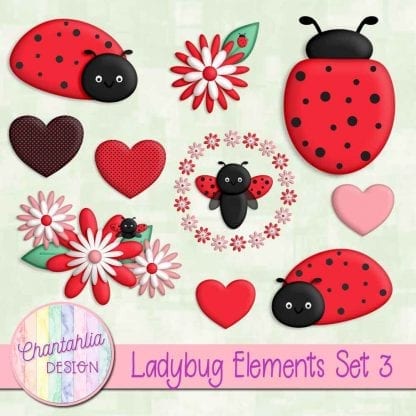 free ladybug design elements